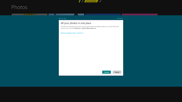 App de fotos de Windows 8