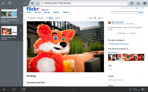 Firefox para tablets