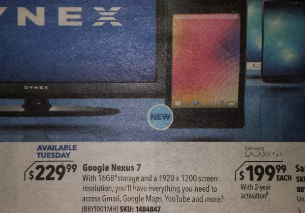  Google Nexus 7 HD 