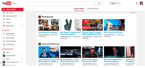 youtube web listas