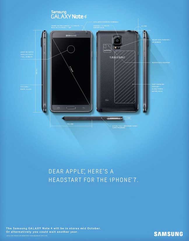 ¿Samsung se ofrece a Apple para diseñar el nuevo iPhone 7?