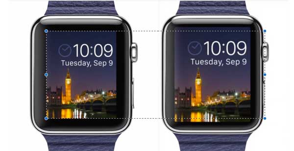 Apple Watch tiene una pantalla más pequeña de lo esperado