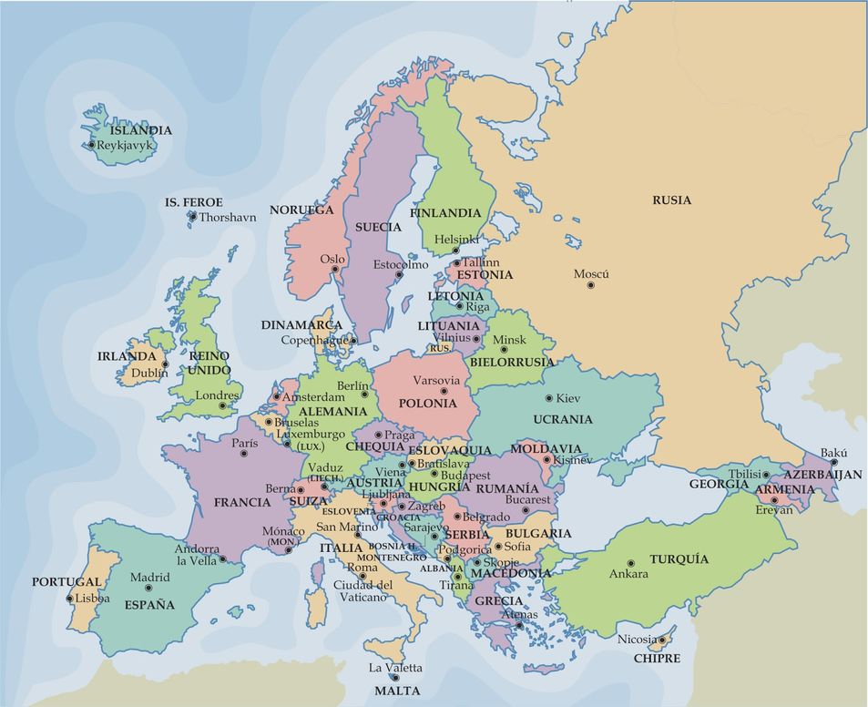Mapa de Europa, más de 250 imágenes de calidad para 