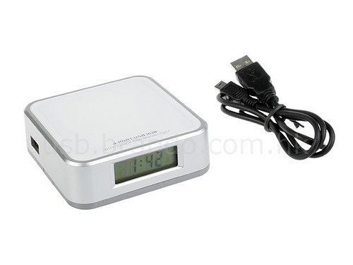 Multienchufe USB con luz 5 usb_hub_clock