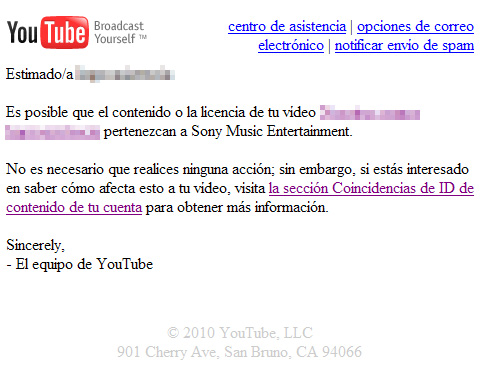 YouTube empieza a detectar ví­deos con derechos de autor