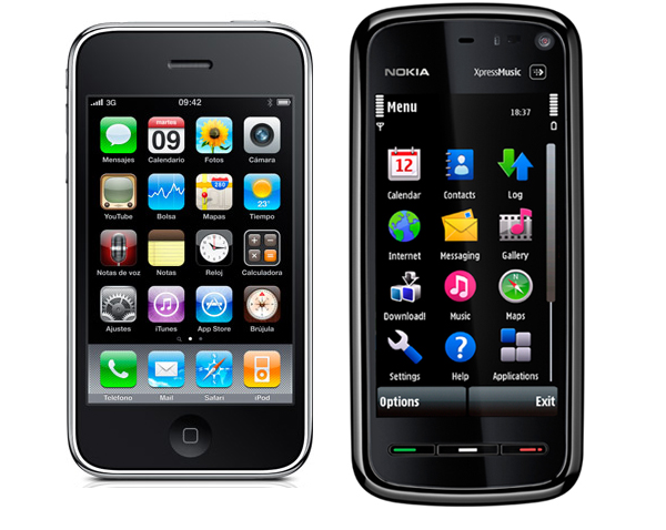 iPhone 3G vs Nokia 5800 XpressMusic, los móviles estrella de estas Navidades cara a cara