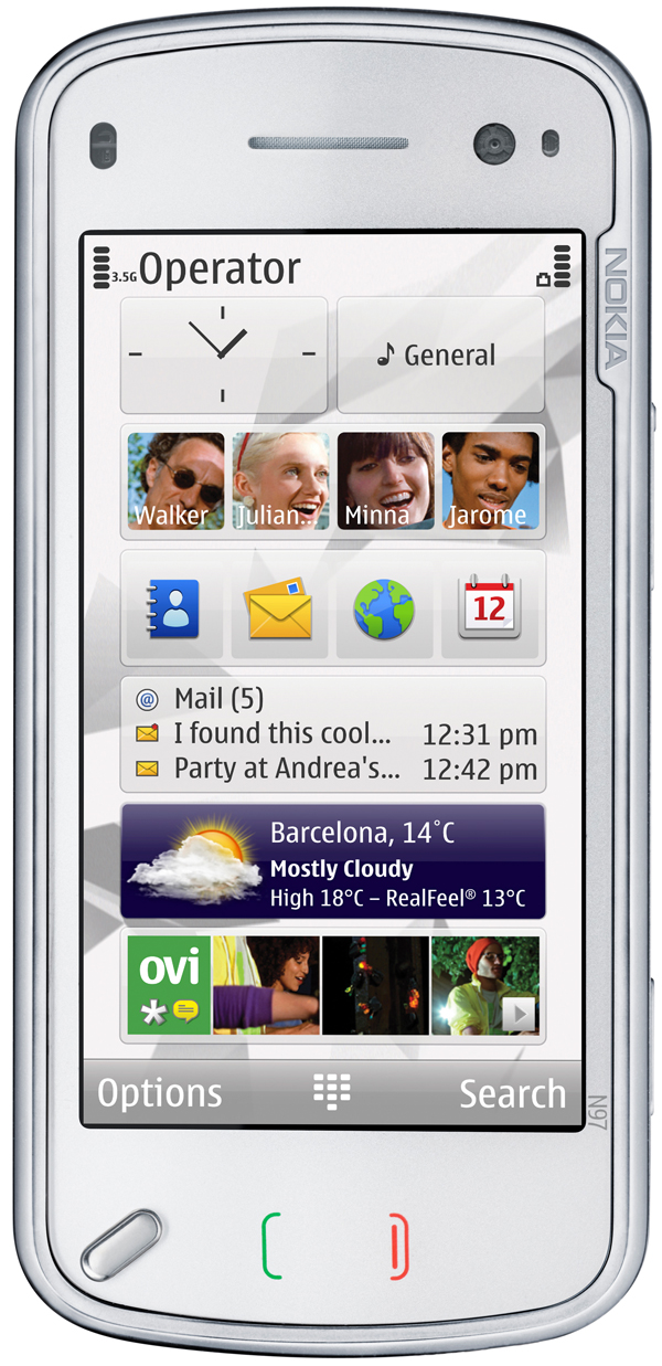 Nokia N97, con pantalla táctil y teclado completo