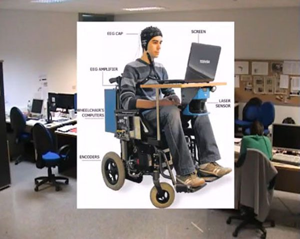 Investigadores de la Universidad de Zaragoza crean una silla de ruedas controlada por la mente