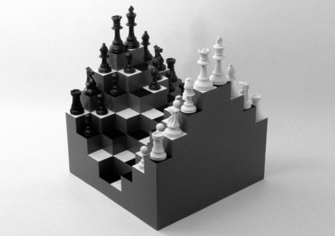 3D un de ajedrez en tres dimensiones