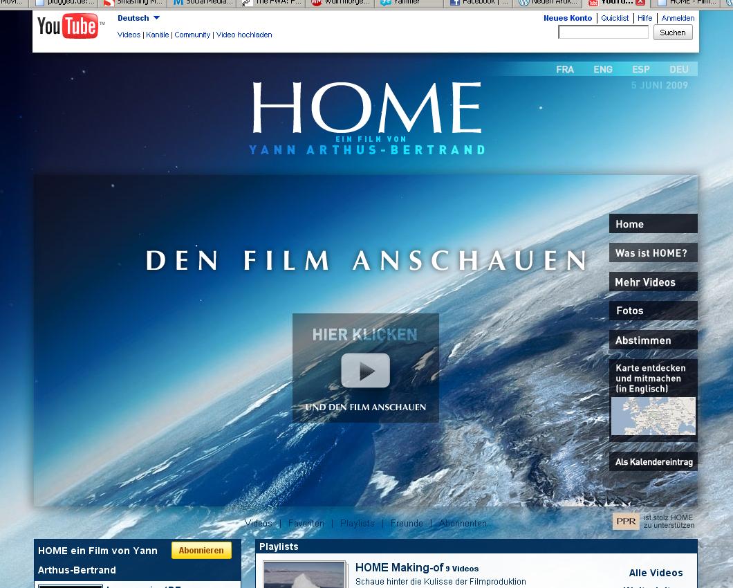 «Home», la primera pelí­cula que se estrena a la vez en YouTube y en los cines