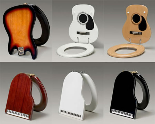 Guitarras para decorar el váter o la mochila