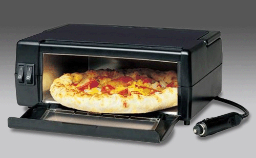 Porta-Pizza, un horno para calentar la pizza en el coche