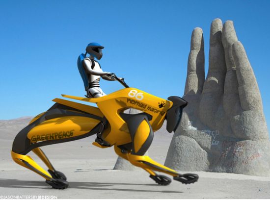 Proyecto Nomad, un caballo mecánico que come hierba para excursiones futuristas