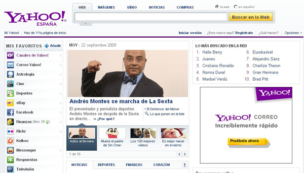 Yahoo! rediseña su página de inicio