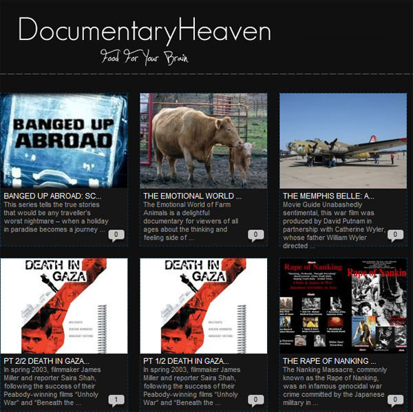 Documentary Heaven, documentales online para las tardes de domingo