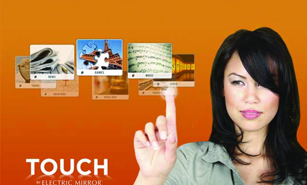 Touch, la pantalla táctil de Electric Mirror pensada para hoteles y hospitales