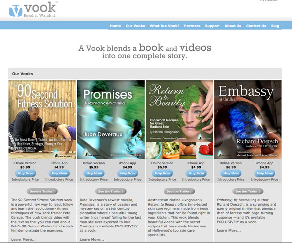 Vook, un formato de e-book cercano al videolibro