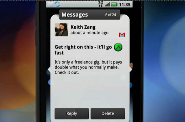 Motoblur, la interfaz del Motorola Dext para tener al dí­a tus redes sociales