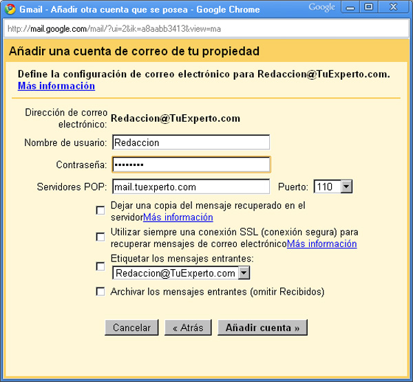 RedireccionGmail-añadir-cue RedireccionGmail-añadir-cue