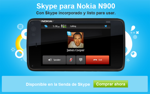 Nokia N900 vendrá con Skype integrado