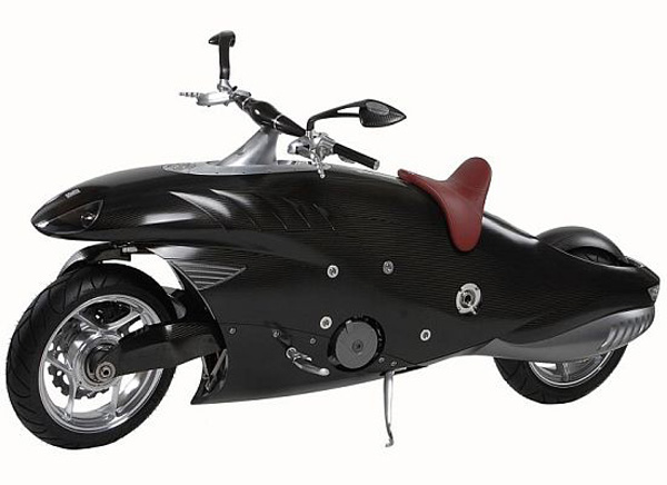 Sharker, concepto de motocicleta con monocasco en fibra de carbono