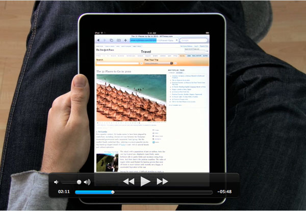 Apple iPad, las imágenes del ví­deo promocional del nuevo tablet estaban manipuladas