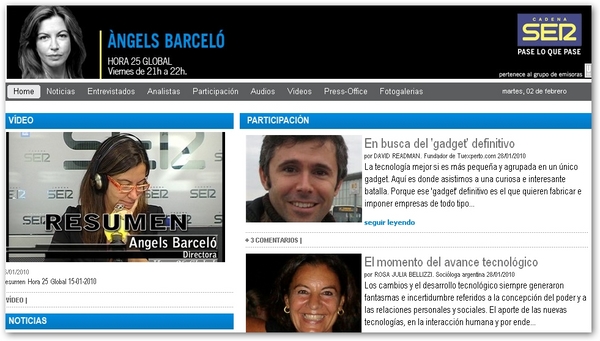 En Hora 25 de la Cadena SER, hablando sobre gadgets