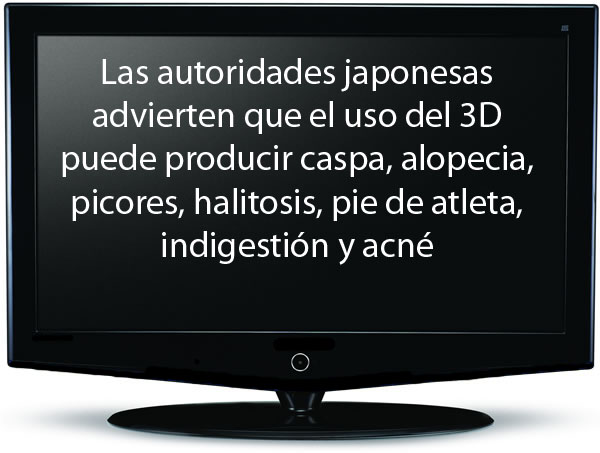 TV 3D, el gobierno japonés edita una guí­a para alertar de los peligros de los televisores 3D