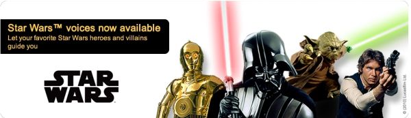 La voz de Darth Vader y sus compañeros de Star Wars ahora en tu GPS TomTom