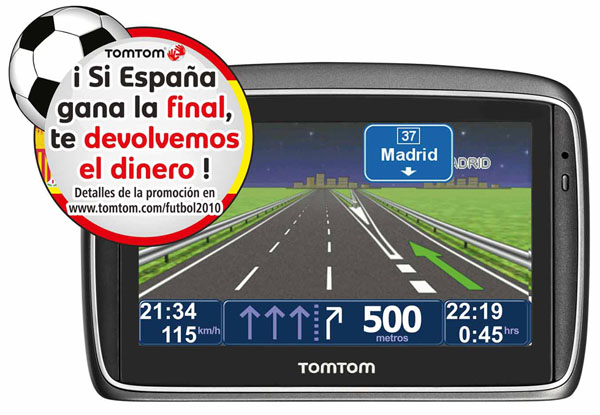Mundial de Futbol, TomTom tendrá que devolver el importe de sus navegadores si gana España