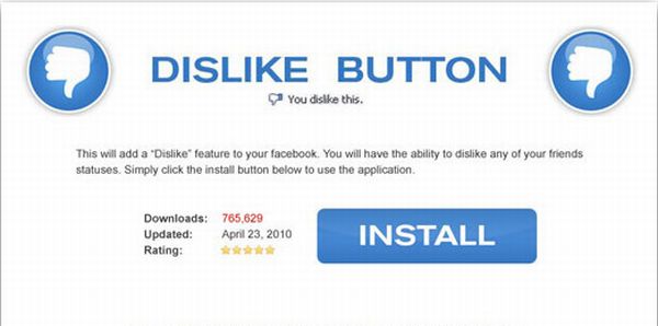 Facebook, el botón de No me gusta (Dislike) de Facebook es un timo