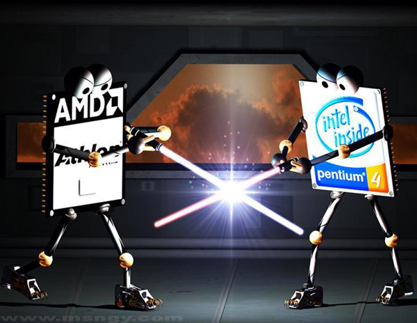 Intel, AMD, Intel sigue dominando el mercado de los microprocesadores pero reduce su cuota