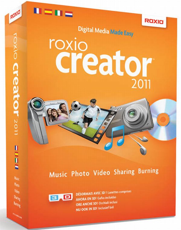 Roxio Creator 2011, el 3D llega a los ví­deos caseros