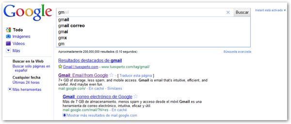 Google Instant, nuevo sistema de búsquedas más ágil y rápido