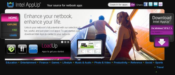 Intel inaugura su tienda de aplicaciones AppUp