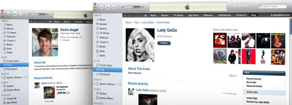 iTunes 10, Apple introduce su red social Ping