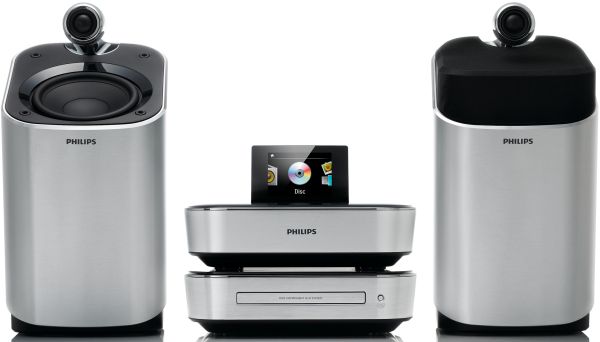 Philips MCD900, microcadena por componentes con lector DVD y altavoces SoundSphere