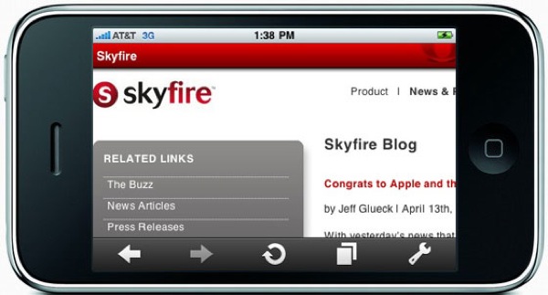 SkyFire para iPhone iPod y iPad, un navegador web pediente de aprobación por Apple