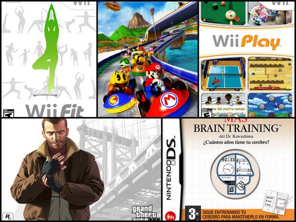 Los 4 videojuegos más vendidos en 2009 son de Nintendo Wii