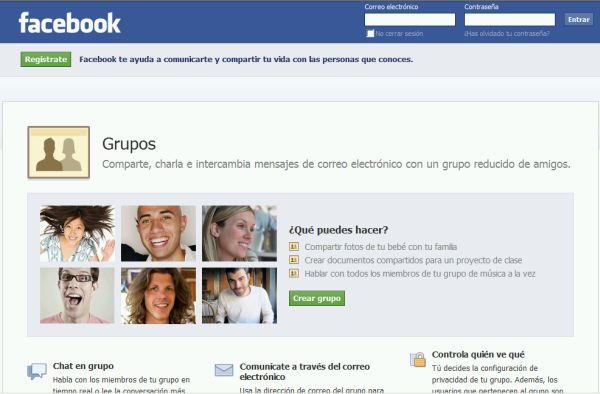 Facebook, los grupos de Facebook permiten compartir sólo con un grupo de contactos