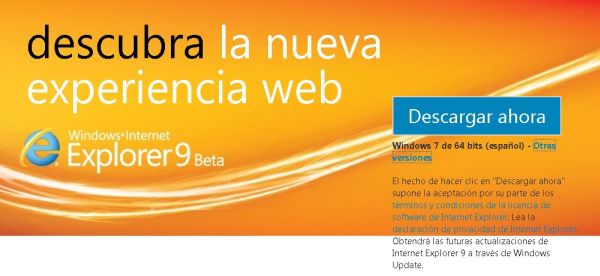 Internet Explorer 9 Beta, más de 6 millones de descargas y creciendo