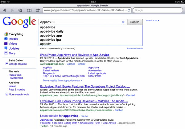 Google, el buscador aumenta su diferencia respecto a Yahoo gracias a Google Instant