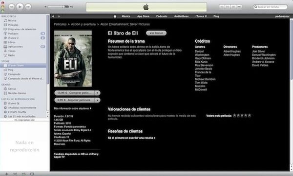 iTunes, el alquiler de peliculas de iTunes llega a España, para las series todaví­a hay que esperar