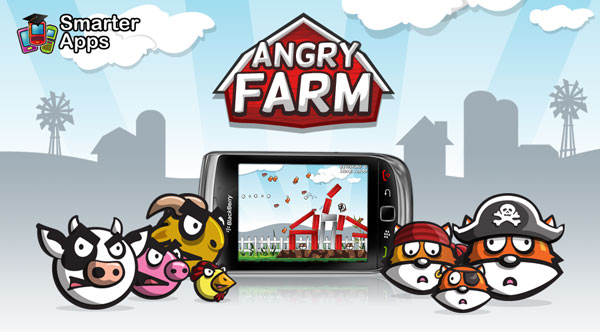 Angry Farm, alternativa a Angry Birds para móviles BlackBerry