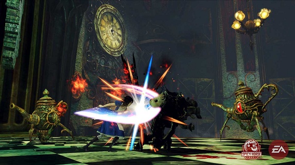 Alice: Madness Returns, ví­deo con escenas del juego de plataformas y acción de Alicia