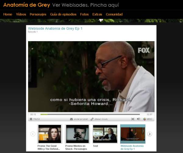 Anatomí­a de Grey, ya están disponibles los nuevos webisodios de Anatomí­a de Grey
