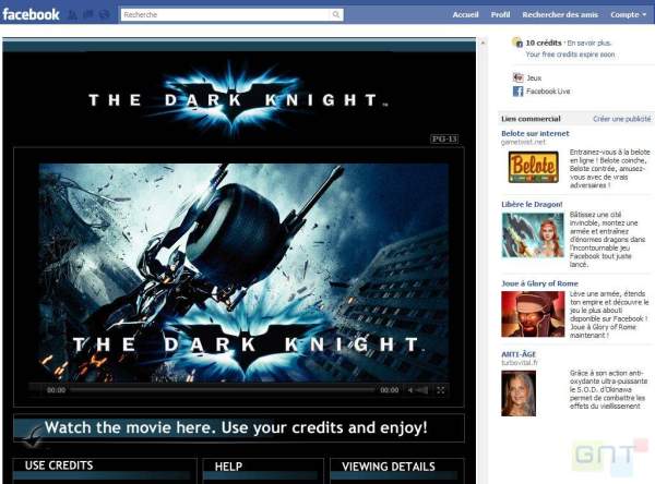 Facebook y Warner, la Warner planea alquilar pelí­culas a través de la red social