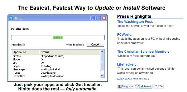 Cómo instalar varios programas populares a la vez a través de una página web