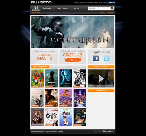 Blusens ofrece tarifa plana de cine en Internet