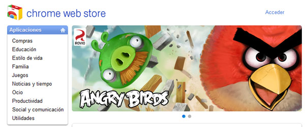 Chrome Web Store, disponible en español con pagos desde las aplicaciones